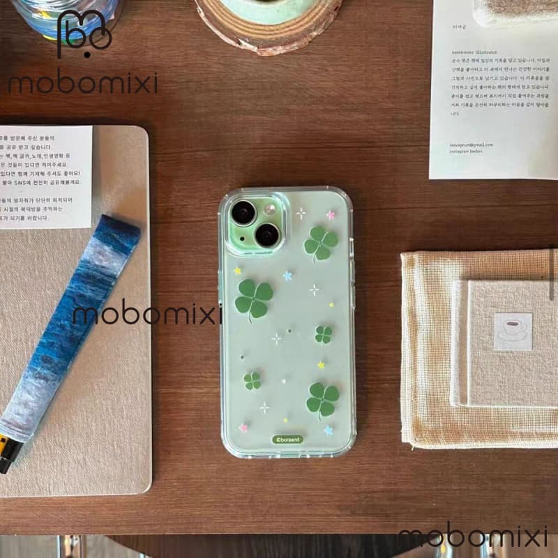 สําหรับOPPO A6X A6 A5 5G A5i A3 A3X A5 PRO A3 PRO A38 A79 A58 A18 A57 2022 A17 A95 สดFour-leaf Cloverดอกไม้กันกระแทกTPUเคสโทรศัพท์ รูปที่ 5
