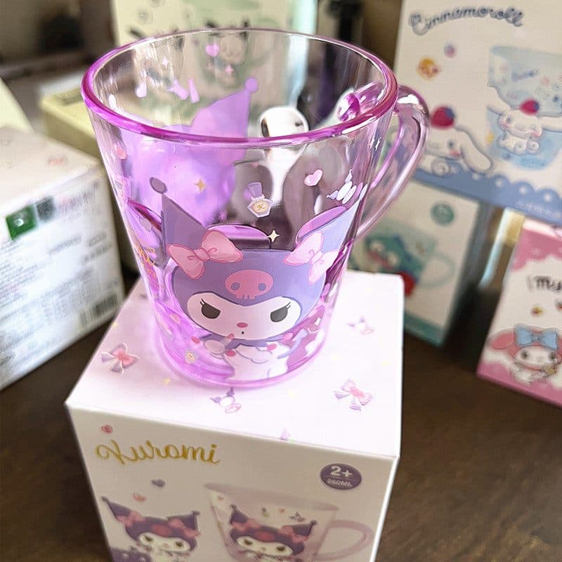 แก้วน้ำเด็ก Sanrio Kuromi วัสดุ AS คุณภาพดี ใสสวย ใช้ได้ทั้งดื่มน้ำ ดื่มนม และบ้วนปาก ขนาด 260ml เหมาะสำหรับเด็ก 2 ปีขึ้นไป รูปที่ 9