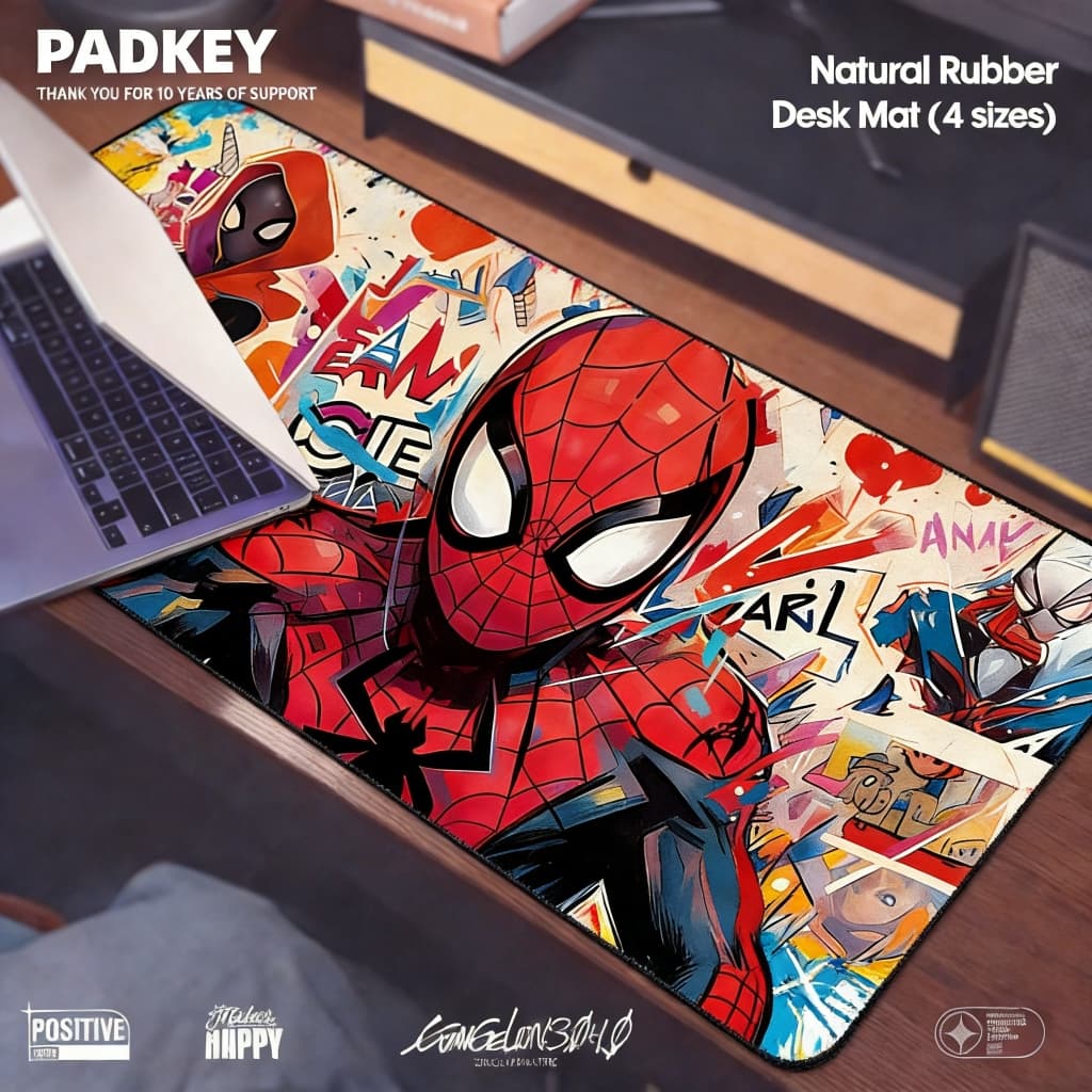 SpiderMan Gaming Mouse Pad 90×40cm | XXL | ล็อคขอบ | ยางธรรมชาติ กันลื่น | ในไทย รูปที่ 7