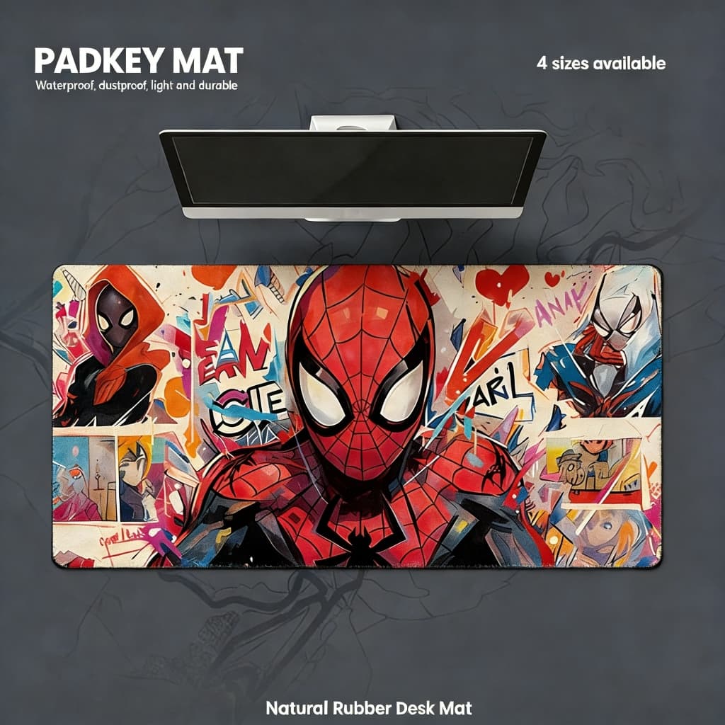 SpiderMan Gaming Mouse Pad 90×40cm | XXL | ล็อคขอบ | ยางธรรมชาติ กันลื่น | ในไทย รูปที่ 9