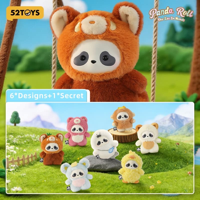52TOYS Panda Roll The Zoo In Hands Series Plush Keychain Blind Box Figure Toy รูปที่ 4