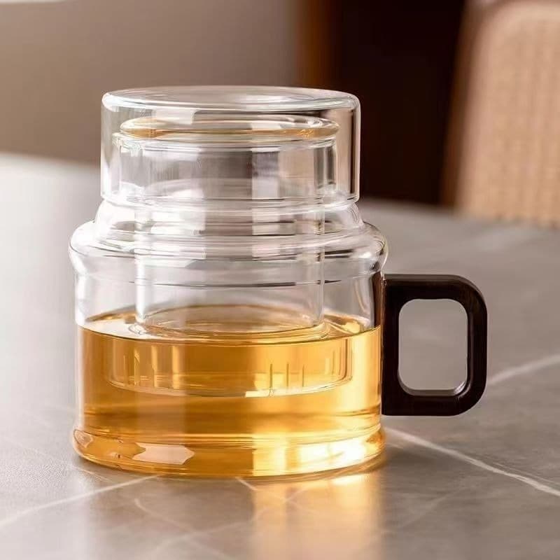 แก้วชงชาโบโรซิลิเกต 400ml พร้อมที่กรองชา แก้วแยกชา-น้ำ ทนความร้อน สําหรับออฟฟิศและบ้าน ของขวัญพรีเมียม รูปที่ 2