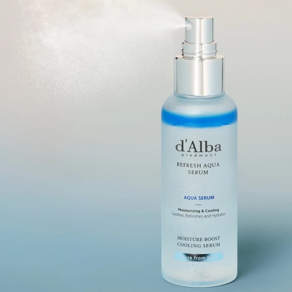 d'Alba Refresh Aqua Serum 100ml ดัลบา รีเฟรช อควา เซรั่ม สเปร์ยเซรั่มเติมความชุ่มชื้นให้ผิวล้ำลึก ปลอบประโลมผิวร้อน พร้อมลดอุณหภูมิผิว รูปที่ 8