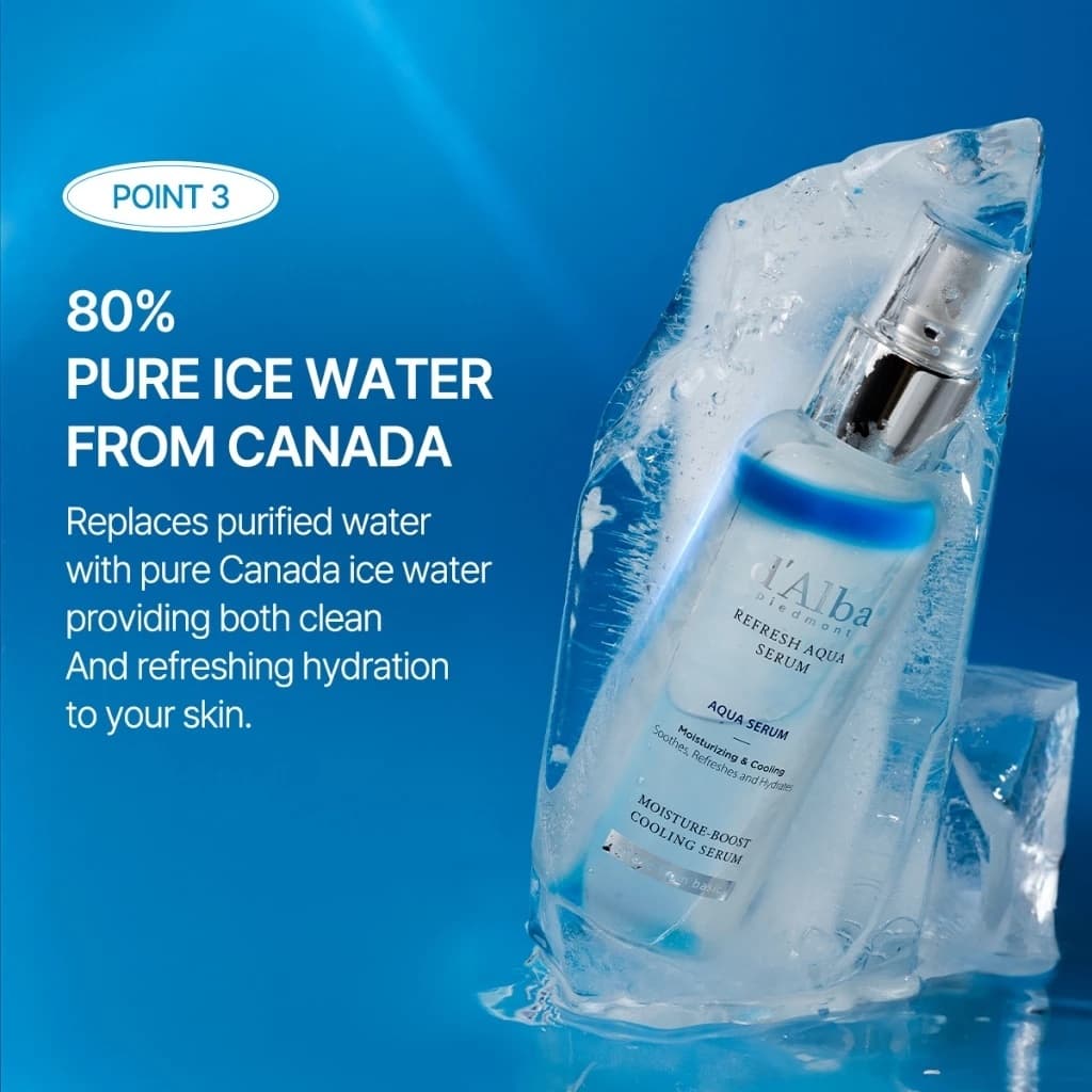 d'Alba Refresh Aqua Serum 100ml ดัลบา รีเฟรช อควา เซรั่ม สเปร์ยเซรั่มเติมความชุ่มชื้นให้ผิวล้ำลึก ปลอบประโลมผิวร้อน พร้อมลดอุณหภูมิผิว รูปที่ 4