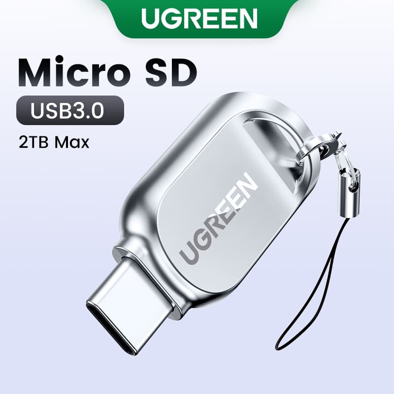 Ugreen อะแดปเตอร์การ์ดรีดเดอร์ TF USB C Micro SD USB 3.0 Type C OTG สําหรับ Micro SD Mac Windows Linux รูปที่ 1
