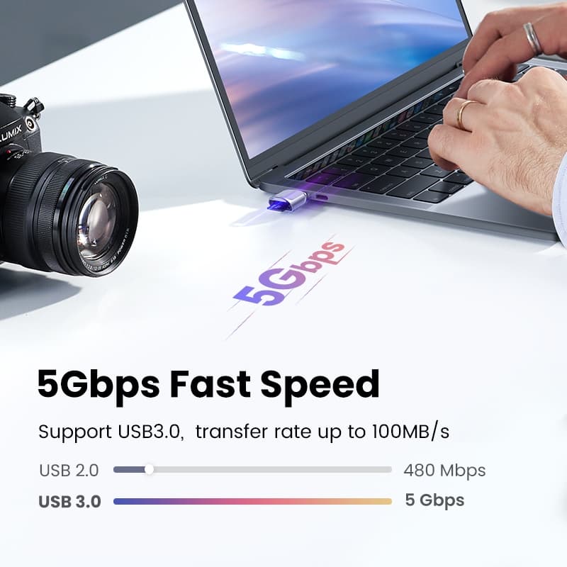 Ugreen อะแดปเตอร์การ์ดรีดเดอร์ TF USB C Micro SD USB 3.0 Type C OTG สําหรับ Micro SD Mac Windows Linux รูปที่ 4