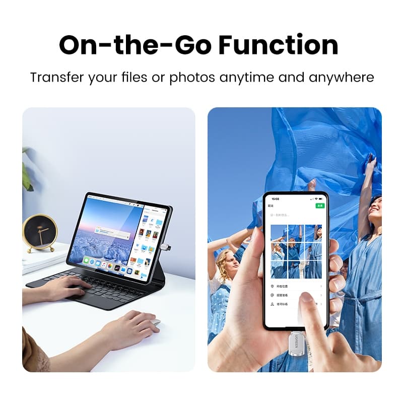Ugreen อะแดปเตอร์การ์ดรีดเดอร์ TF USB C Micro SD USB 3.0 Type C OTG สําหรับ Micro SD Mac Windows Linux รูปที่ 5