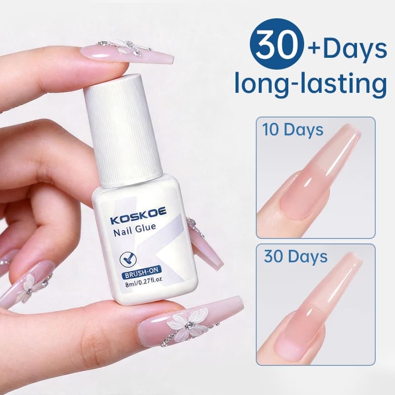 8ml กาวติดเล็บสําหรับกดบนเล็บเคล็ดลับปลอมปลอม Fasts-Dry กาว Rhinestone Nails Art เครื่องมือแต่งเล็บ รูปที่ 3