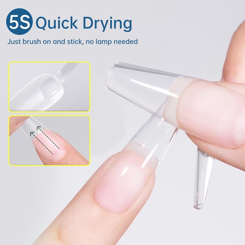 8ml กาวติดเล็บสําหรับกดบนเล็บเคล็ดลับปลอมปลอม Fasts-Dry กาว Rhinestone Nails Art เครื่องมือแต่งเล็บ รูปที่ 4