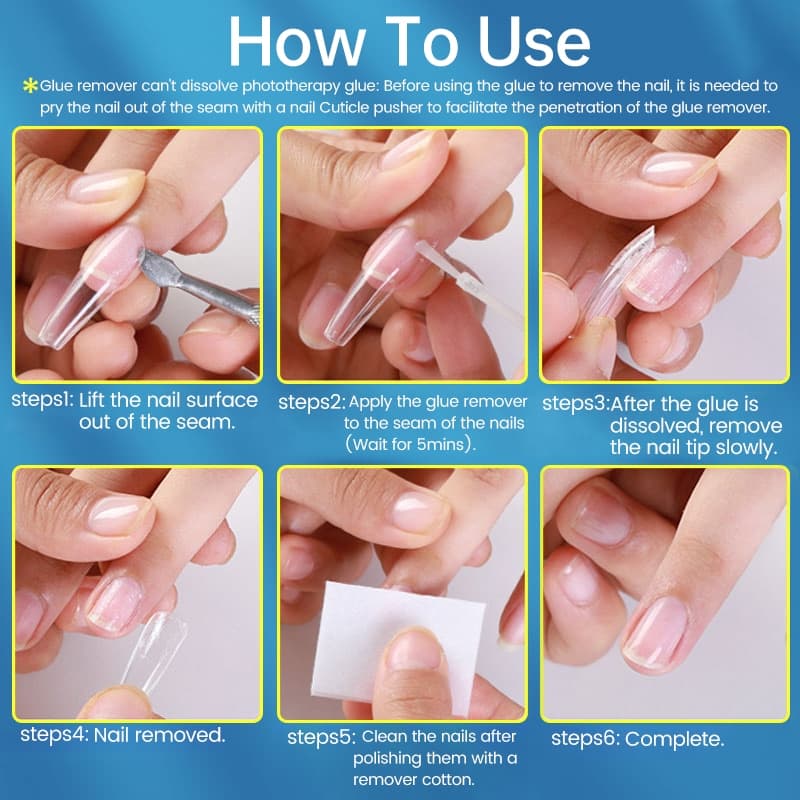 8ml กาวติดเล็บสําหรับกดบนเล็บเคล็ดลับปลอมปลอม Fasts-Dry กาว Rhinestone Nails Art เครื่องมือแต่งเล็บ รูปที่ 9