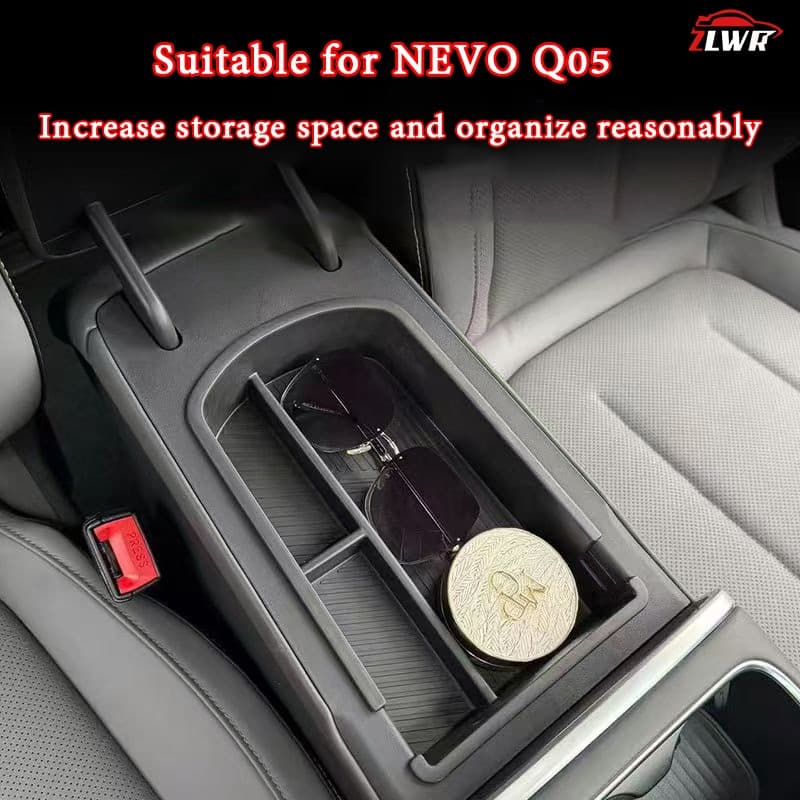ZLWR เหมาะสําหรับ NEVO Q05 กล่องเก็บของตรงกลางที่วางแขนวัสดุ TPE กล่องเก็บอุปกรณ์ตกแต่งภายในรถยนต์ รูปที่ 3