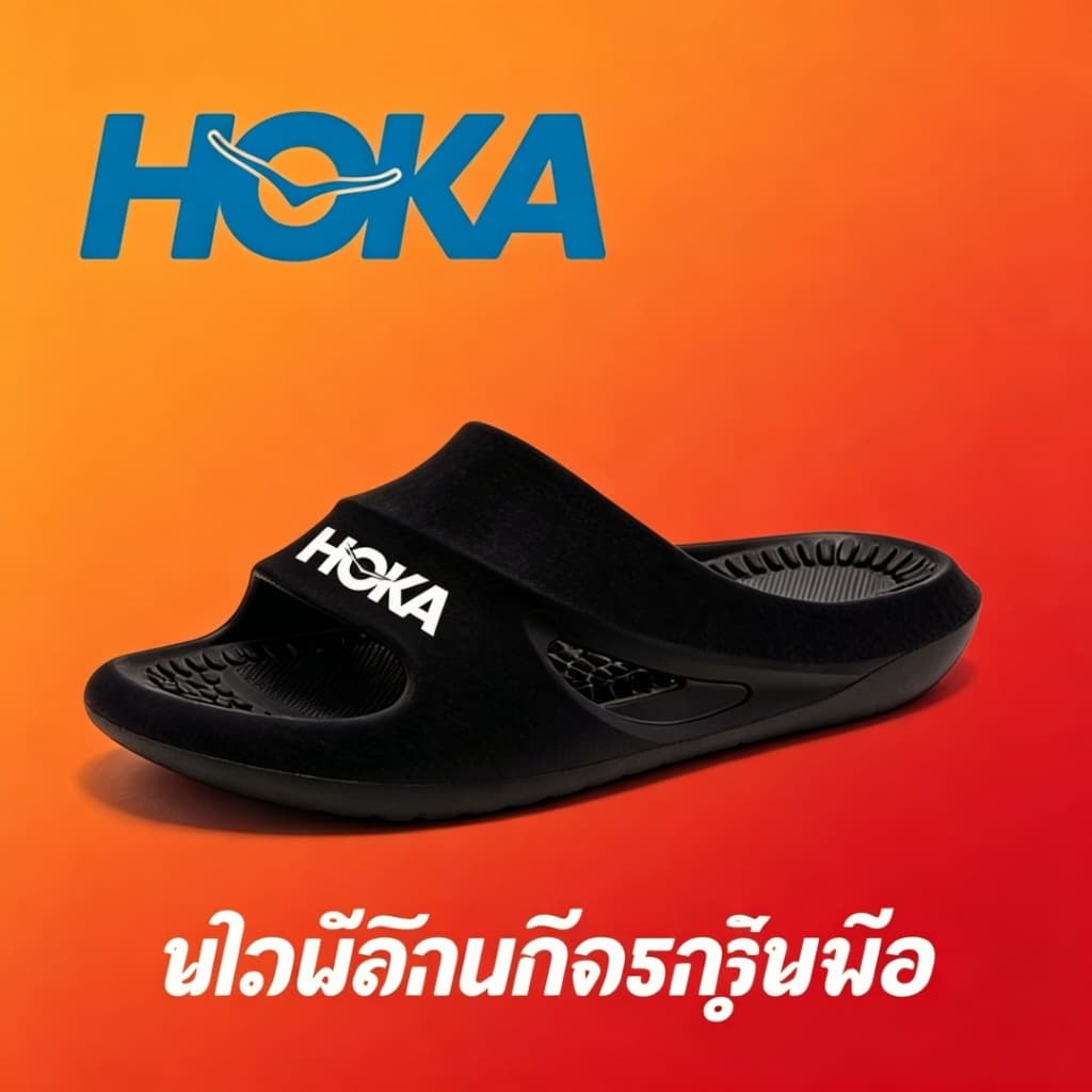 HOKA Mens Recovery Slide Sandals - Ultra Cushion Comfort for Post-Workout Beach & Daily Wear รูปที่ 1