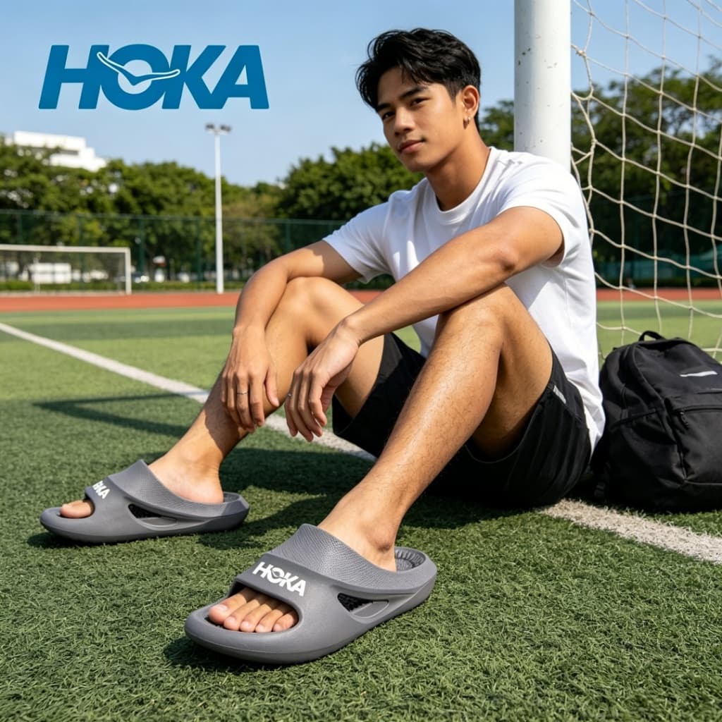 HOKA Mens Recovery Slide Sandals - Ultra Cushion Comfort for Post-Workout Beach & Daily Wear รูปที่ 4