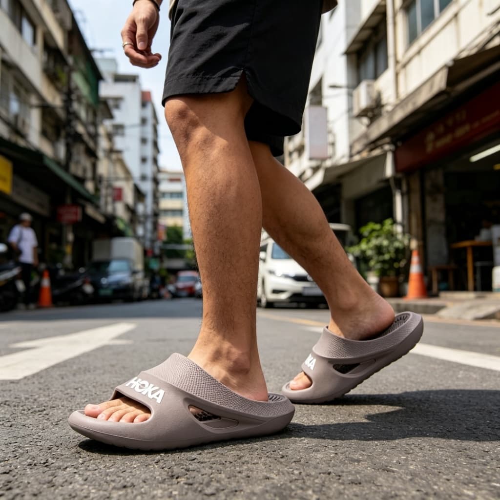 HOKA Mens Recovery Slide Sandals - Ultra Cushion Comfort for Post-Workout Beach & Daily Wear รูปที่ 2