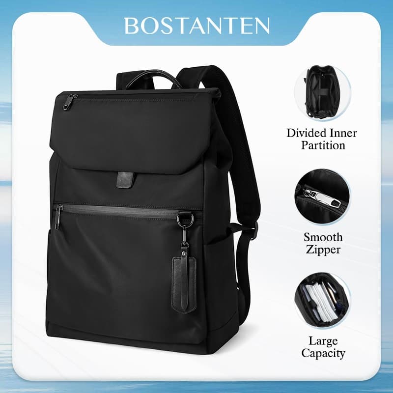 BOSTANTEN Horizon กระเป๋าเป้ผู้ชาย กันน้ำ ผ้าหนา ใส่โน้ตบุ๊ก จุเยอะ ใช้ทำงาน ธุรกิจ เดินทาง รูปที่ 1