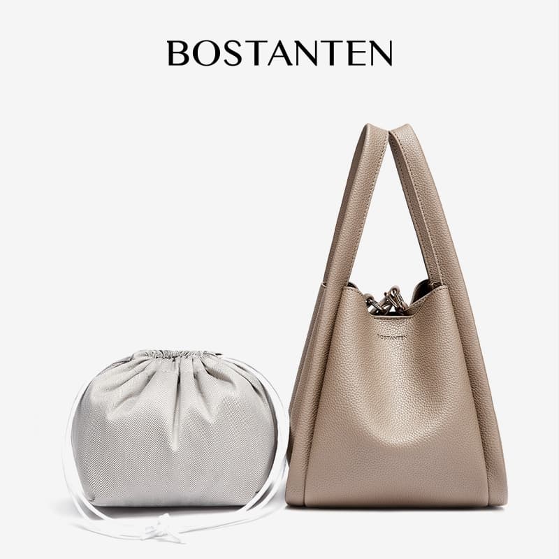 BOSTANTEN Plump Bag กระเป๋าถือ ความจุขนาดใหญ่ แฟชั่นสไตล์เกาหลี สําหรับผู้หญิง ของขวัญผู้หญิง รูปที่ 4