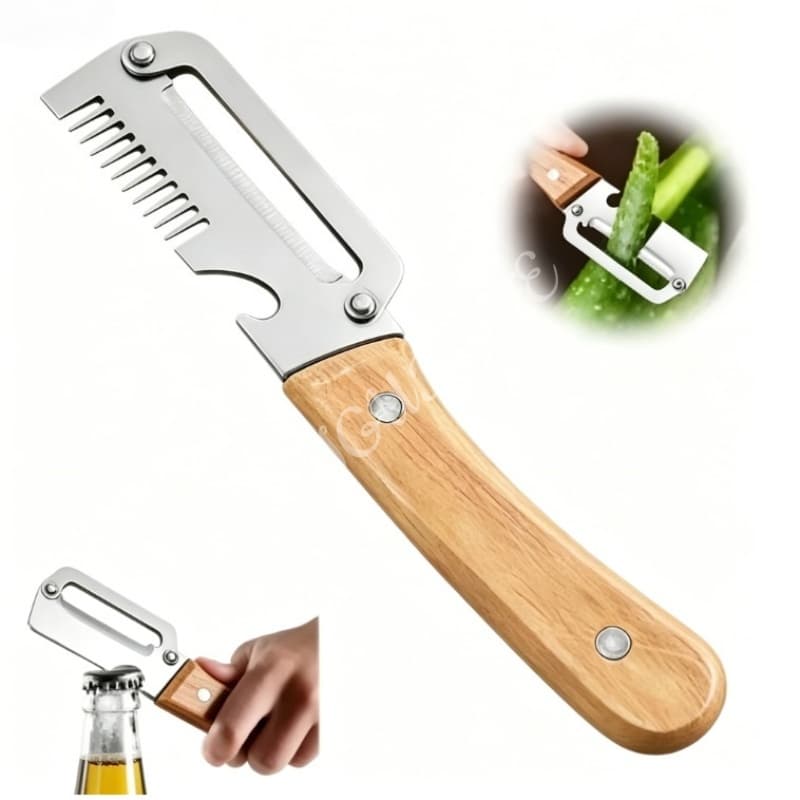 เครื่องทําลายเอกสาร 3-in-1 สําหรับผัก Peeler Slicing Peeling สําหรับห้องครัวพร้อมที่จับและที่เปิดขวด