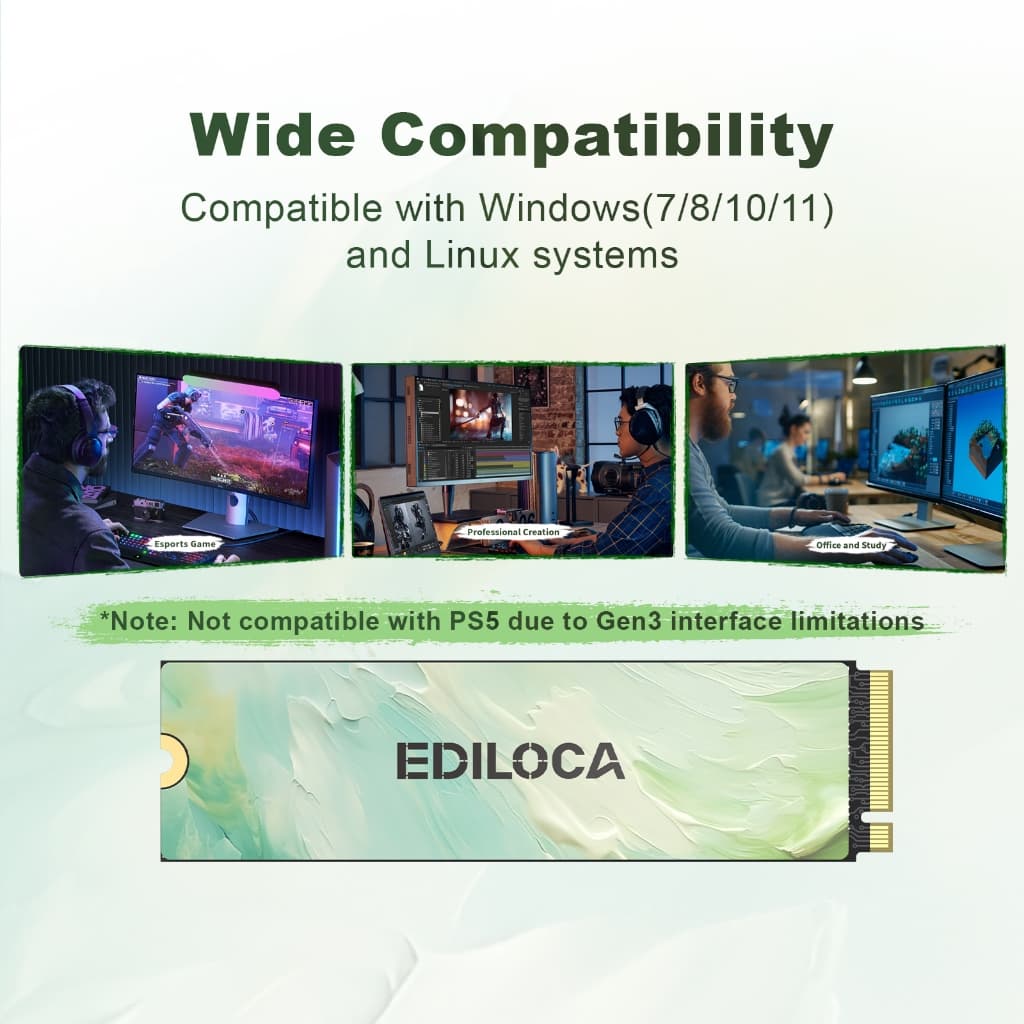 EDILOCA EN680E PCIe 3.0 x4 M.2 2280 SSD ภายใน ความเร็วอ่าน 2150MB/s ความเร็วเขียน 1850MB/s พร้อม SLC Cache รูปที่ 6
