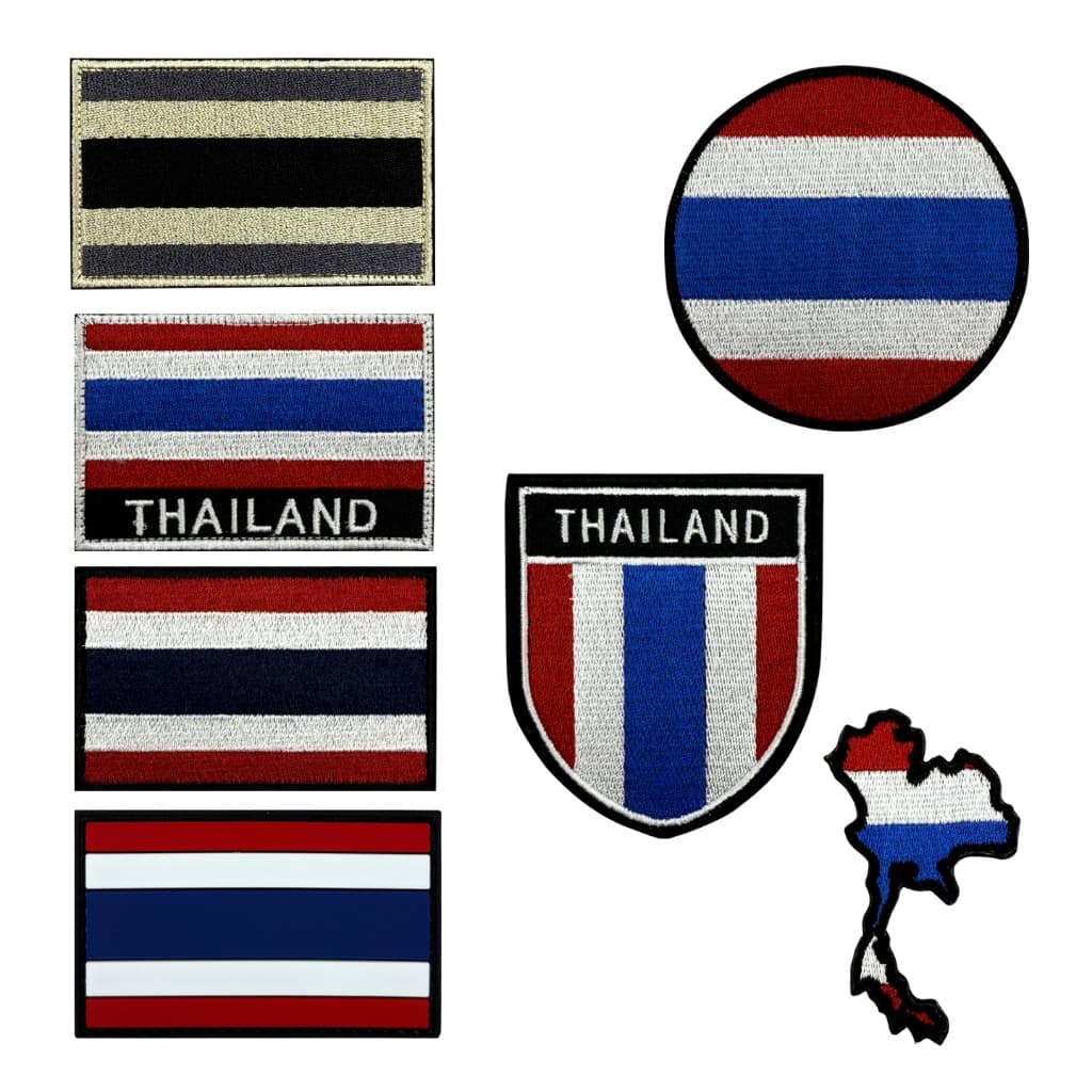 ที ประเทศไทยธง3ง พีวีซียางตะขอแหวนซิลิโคนแพทช์ตราธงที่มีตะขอ รูปที่ 1