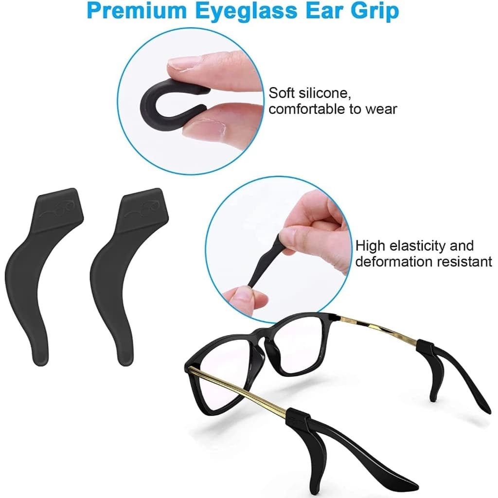 12 คู่Anti-Slip ซิลิโคนแว่นตาหู Grips Sweatproof กีฬาแว่นตาวัดเคล็ดลับปรับสบายหูตะขอยืดหยุ่นแว่นตาตะขอสําหรับผู้ชายผู้หญิงใช้ทุกวัน รูปที่ 3