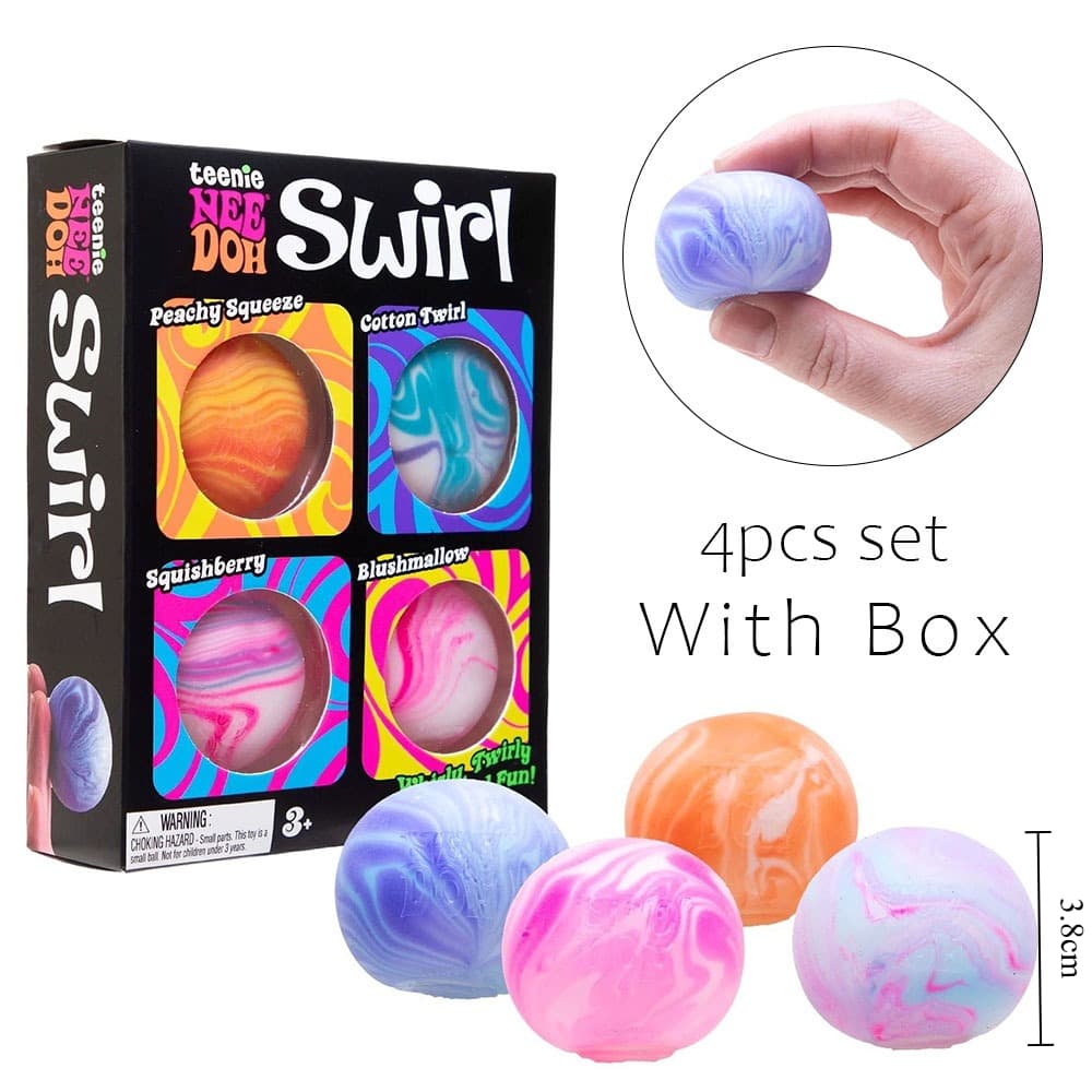 NeeDoh Teenie Swirl ความเครียดบรรเทาของเล่นของขวัญ 24 ชิ้น NeeDoh Advent ปฏิทิน Cave กล่อง Squishy ของเล่น รูปที่ 7