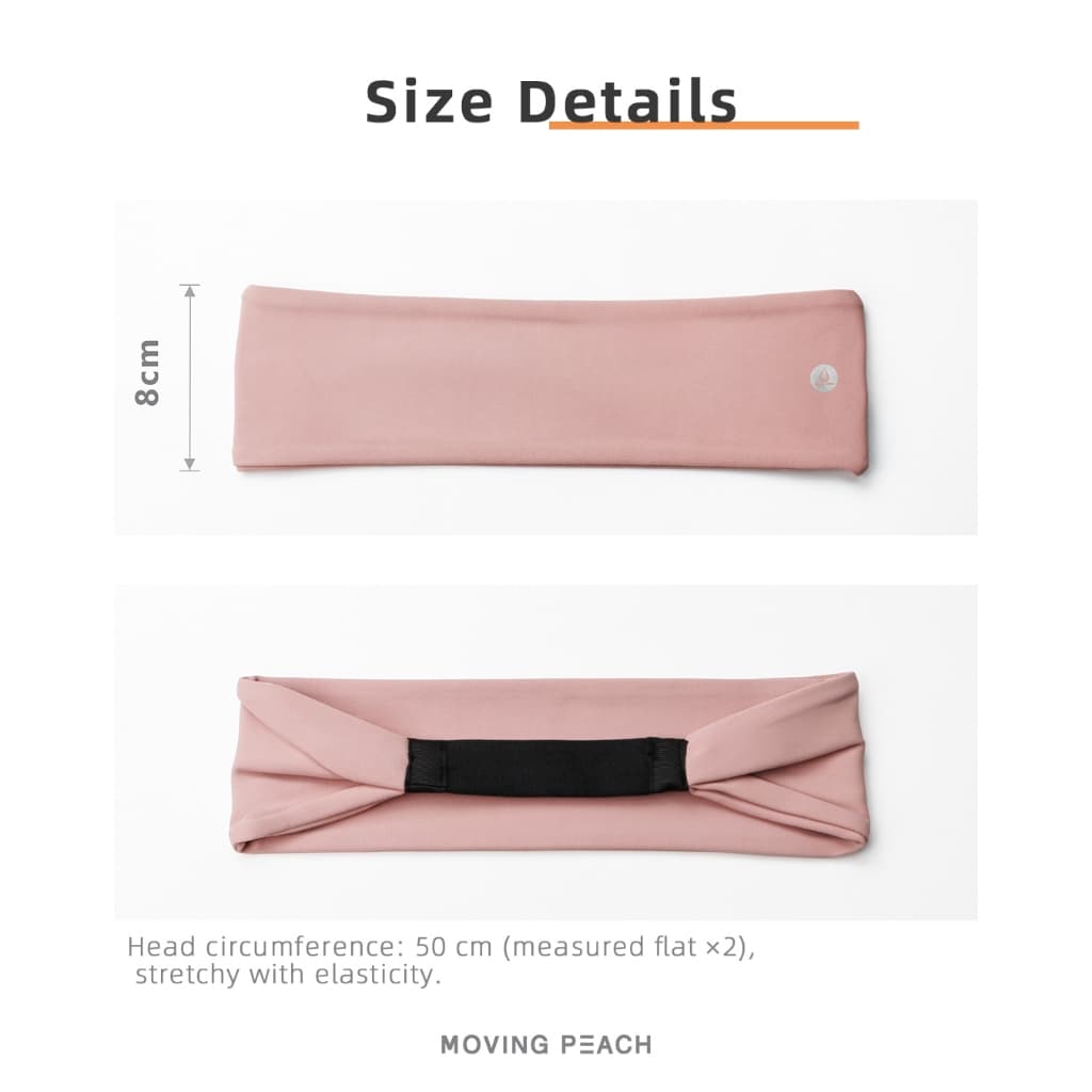MOVING PEACH Headband สำหรับผู้หญิง ยืดหยุ่นสูง และซึมซับเหงื่อได้ดี ใช้ในการออกกำลังกายและสวมใส่วัน.daily รูปที่ 2