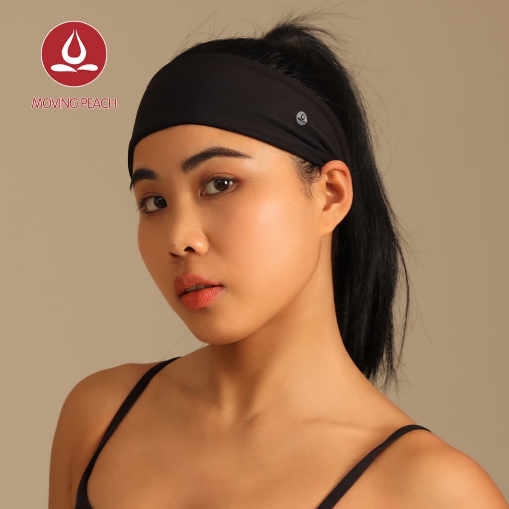 MOVING PEACH Headband สำหรับผู้หญิง ยืดหยุ่นสูง และซึมซับเหงื่อได้ดี ใช้ในการออกกำลังกายและสวมใส่วัน.daily รูปที่ 9