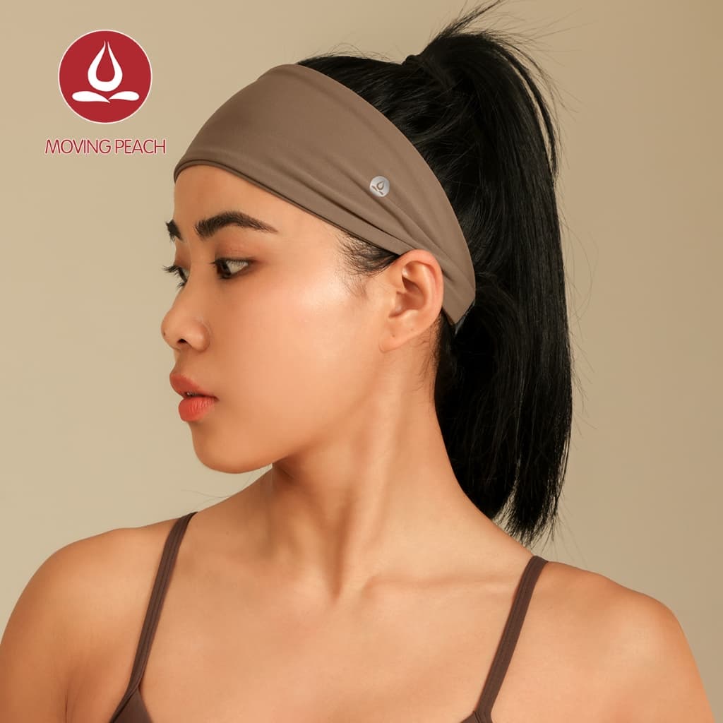 MOVING PEACH Headband สำหรับผู้หญิง ยืดหยุ่นสูง และซึมซับเหงื่อได้ดี ใช้ในการออกกำลังกายและสวมใส่วัน.daily รูปที่ 8