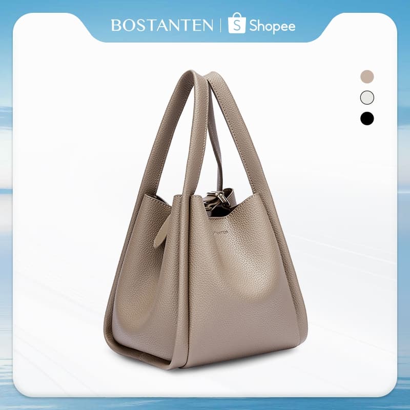 BOSTANTEN Plump Bag กระเป๋าถือ ความจุขนาดใหญ่ แฟชั่นสไตล์เกาหลี สําหรับผู้หญิง ของขวัญผู้หญิง รูปที่ 1