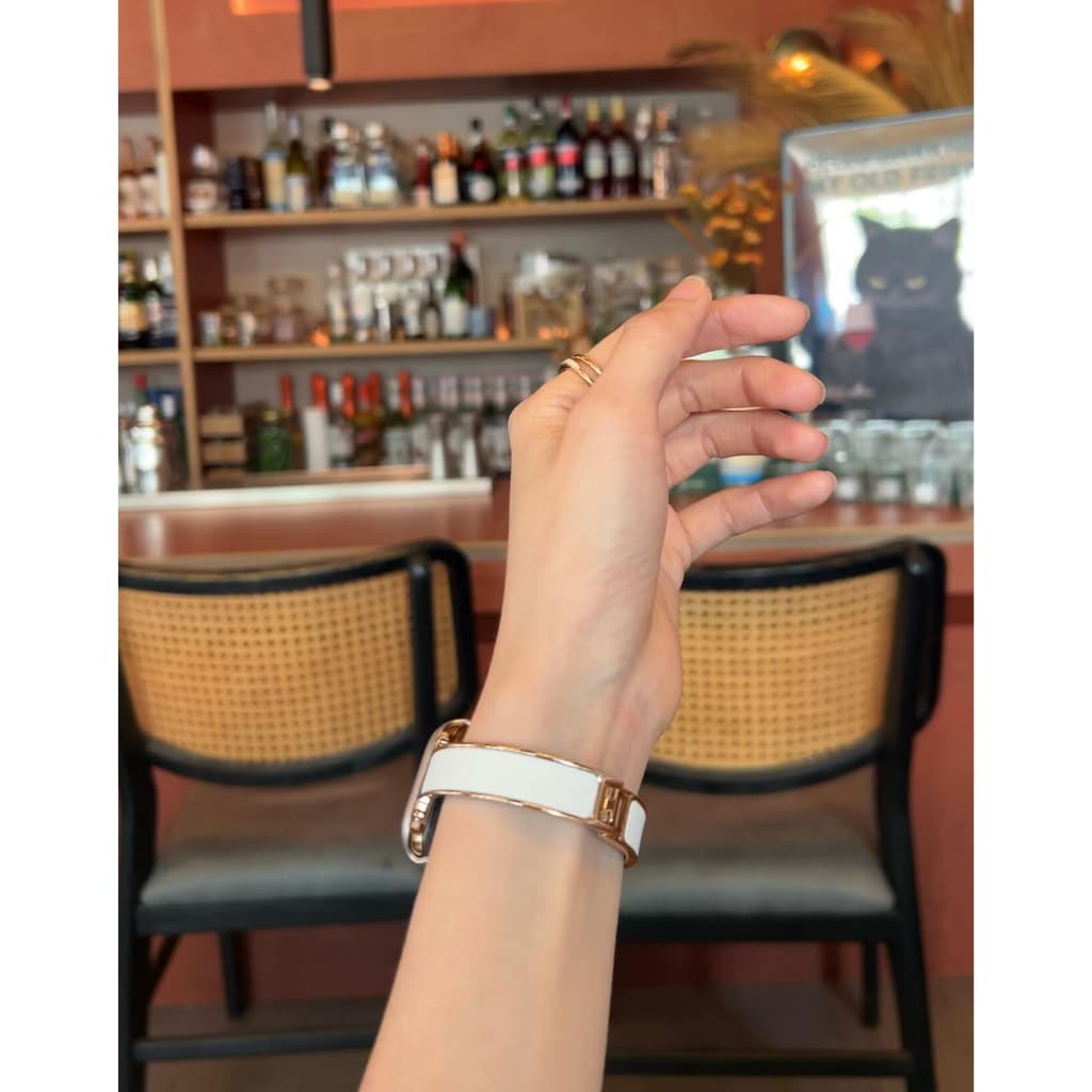 สุภาพสตรีแฟชั่นบางโลหะสร้อยข้อมือสําหรับ Apple Watch S11 SE3 Ultra3 S10 S9 S8 SE S7 S6 Ultra 49 46 42 44 41 45 มม. สายรัดข้อมือ รูปที่ 4
