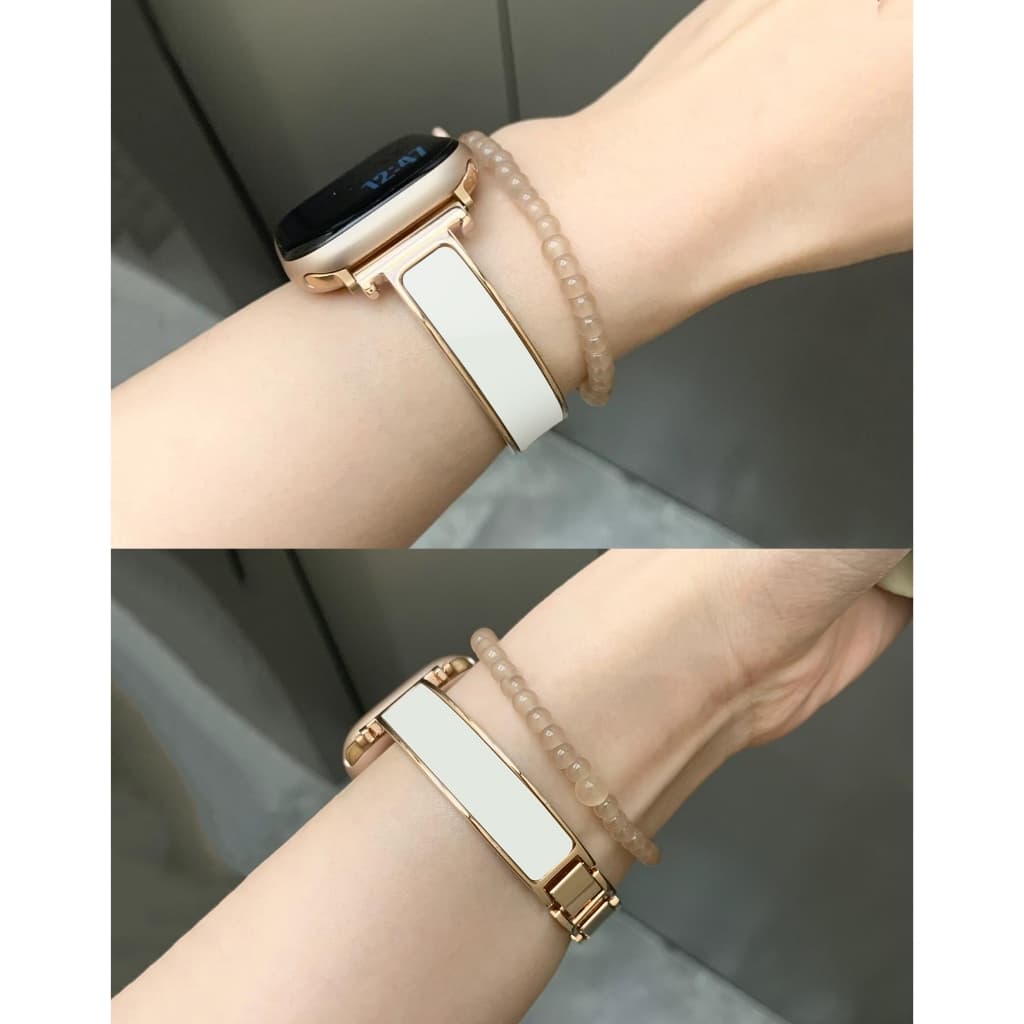 สุภาพสตรีแฟชั่นบางโลหะสร้อยข้อมือสําหรับ Apple Watch S11 SE3 Ultra3 S10 S9 S8 SE S7 S6 Ultra 49 46 42 44 41 45 มม. สายรัดข้อมือ รูปที่ 9