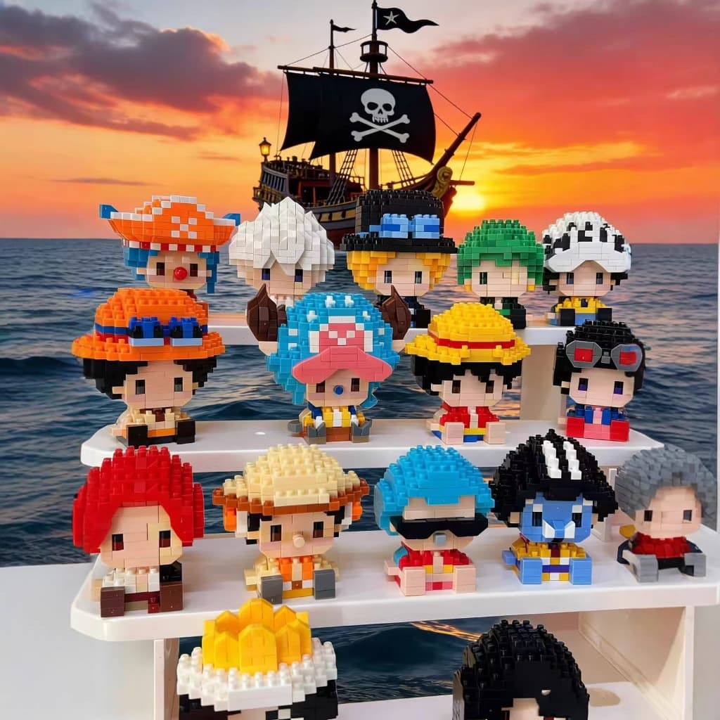 🔥พร้อมส่ง+COD🔥Nlnm การ์ตูน Micro Building Blocks m195-m214 ธีมโจรสลัด Full Range รุ่น Building Block ตุ๊กตาตกแต่งของขวัญ