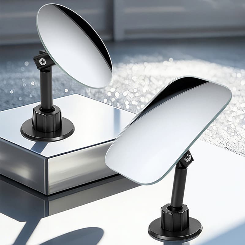 SEAMETAL กระจกจุดบอดรถยนต์ กระจกมุมกว้าง 360° ยานพาหนะกระจกเสริมความปลอดภัย HD แบบปรับได้ รูปที่ 9