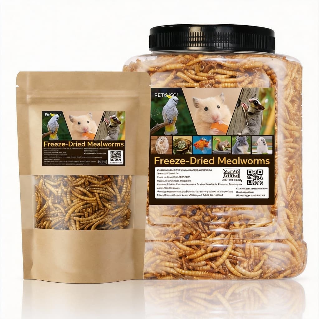 PETLUSCI หนอนอบแห้ง 1800ml อาหารหนูแฮมเตอร์ หนอนอาหาร โปรตีนสูง Hamster หนอนอาหารแห้ง หนอนนก รูปที่ 9