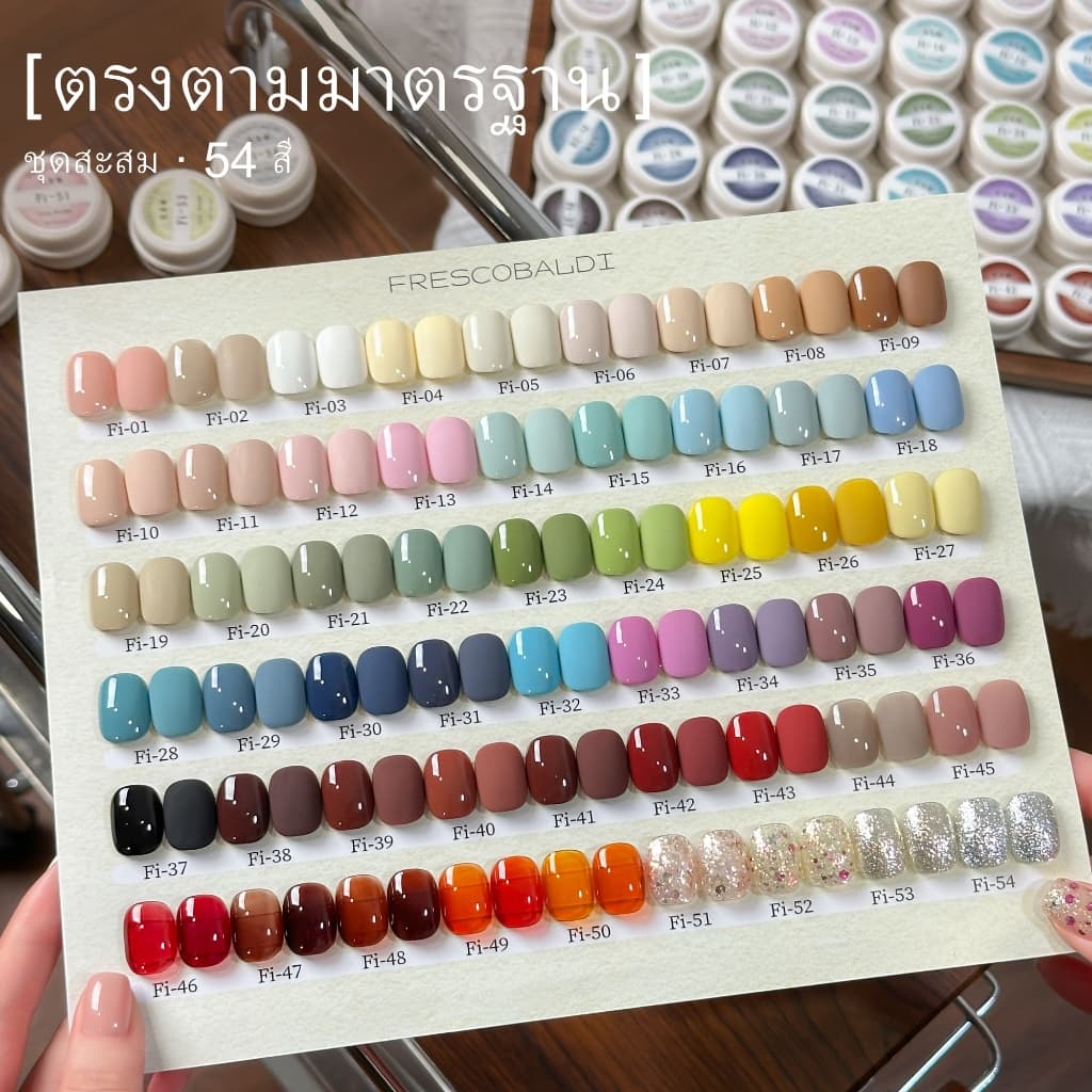 FRESCOBALDI 5g - ยาทาเล็บเจลสีชมพูมาการองฟ้าใหม่ ขนาด มีให้เลือก 54 สี รูปที่ 1