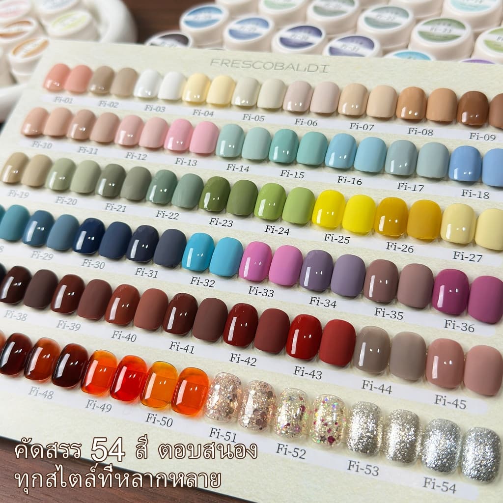 FRESCOBALDI 5g - ยาทาเล็บเจลสีชมพูมาการองฟ้าใหม่ ขนาด มีให้เลือก 54 สี รูปที่ 3
