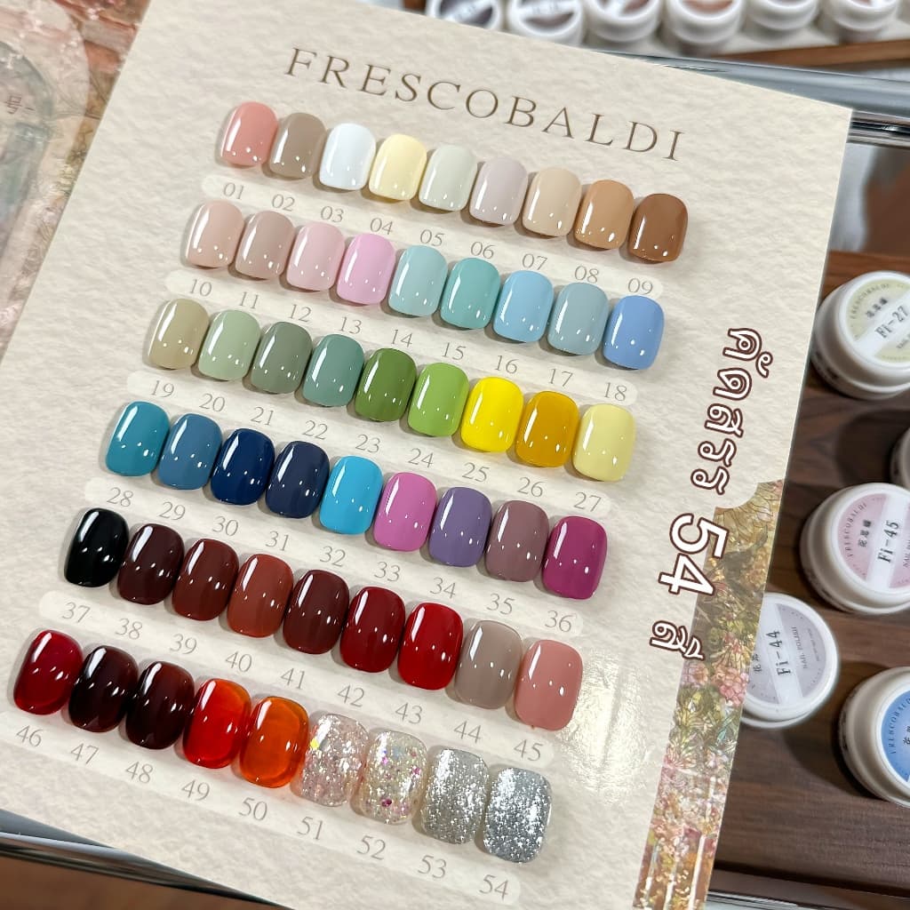 FRESCOBALDI 5g - ยาทาเล็บเจลสีชมพูมาการองฟ้าใหม่ ขนาด มีให้เลือก 54 สี รูปที่ 5