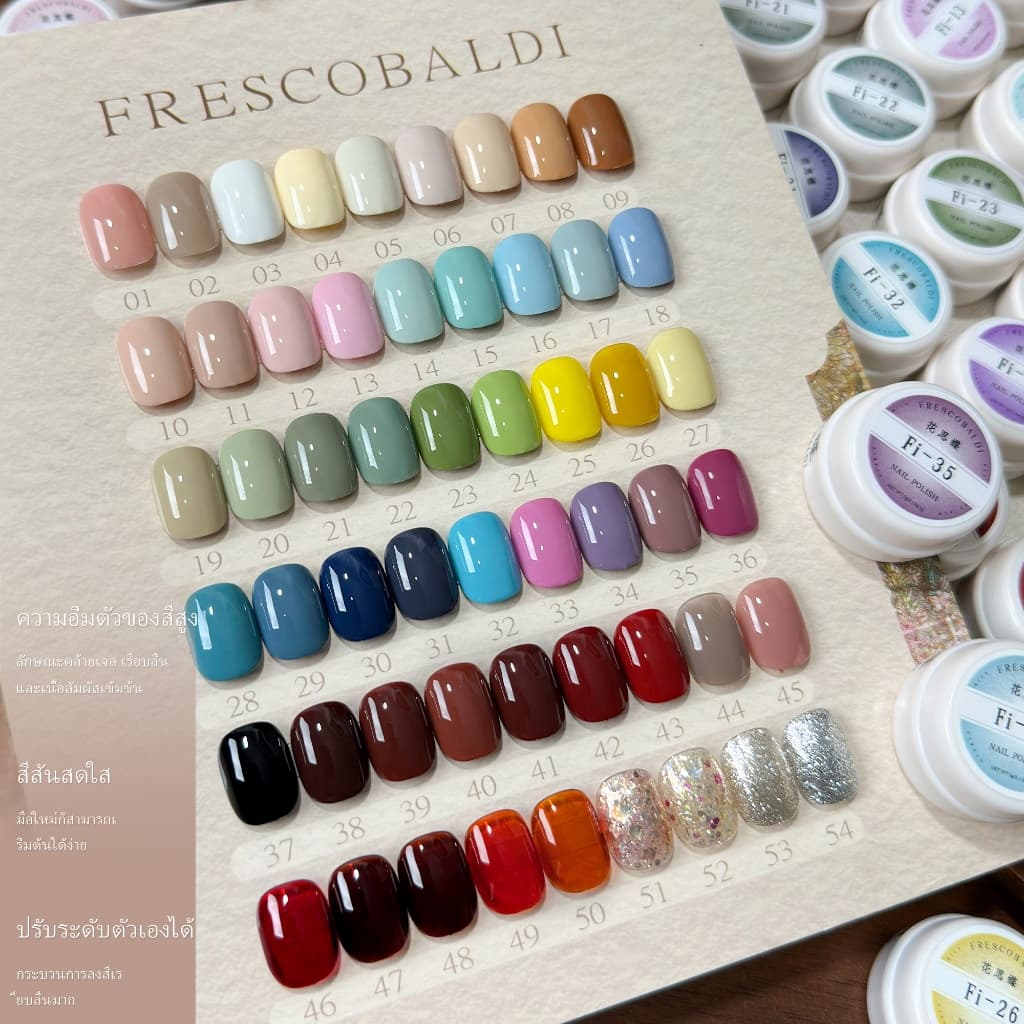 FRESCOBALDI 5g - ยาทาเล็บเจลสีชมพูมาการองฟ้าใหม่ ขนาด มีให้เลือก 54 สี รูปที่ 4