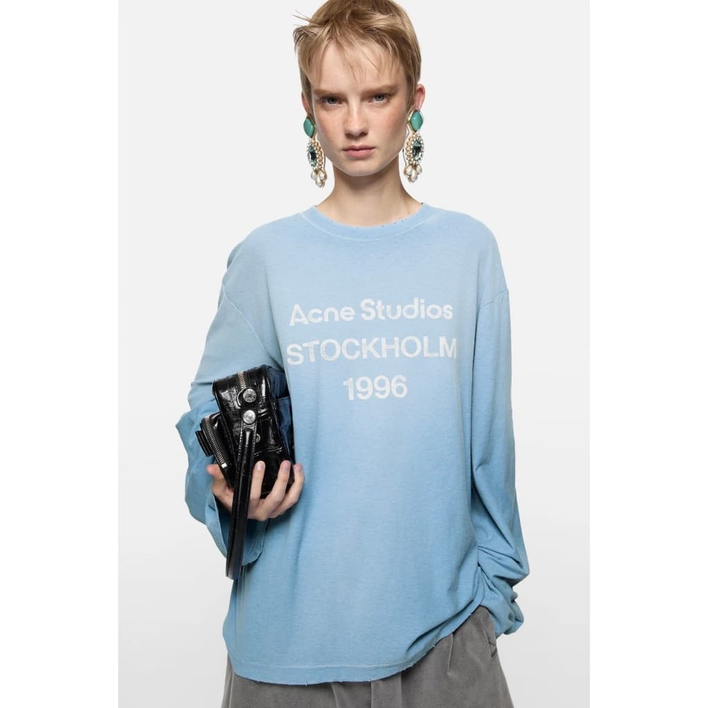 เสื้อยืดแขนยาวคอกลม ผ้าฝ้าย สไตล์แฟชั่น ไซส์ S-XL รูปที่ 4
