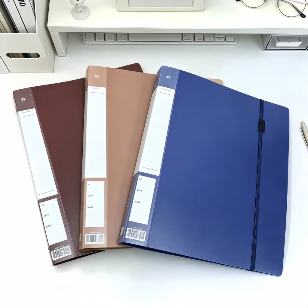 แฟ้มห่วง 3 รู/5 รู F4 จุเยอะ กันน้ำ สีพาสเทล พร้อมช่องใส่เอกสารในตัว อุปกรณ์การเรียน อุปกรณ์ออฟฟิศ รูปที่ 9