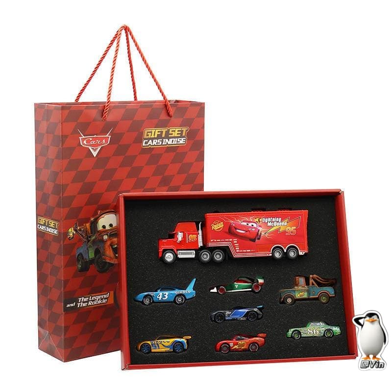 1:55 Disney Pixar Car โลหะโมเดลรถDiecast Lightning McQueen Jackson Mack Uncle Truck Boyของขวัญวันเกิดชุดของขวัญ รูปที่ 2