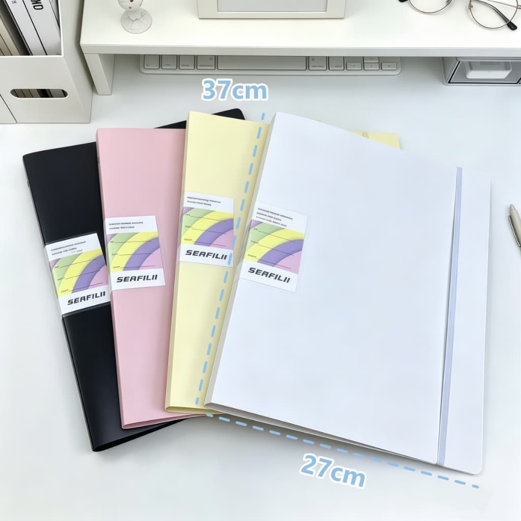แฟ้มห่วง 3 รู/5 รู F4 จุเยอะ กันน้ำ สีพาสเทล พร้อมช่องใส่เอกสารในตัว อุปกรณ์การเรียน อุปกรณ์ออฟฟิศ รูปที่ 8