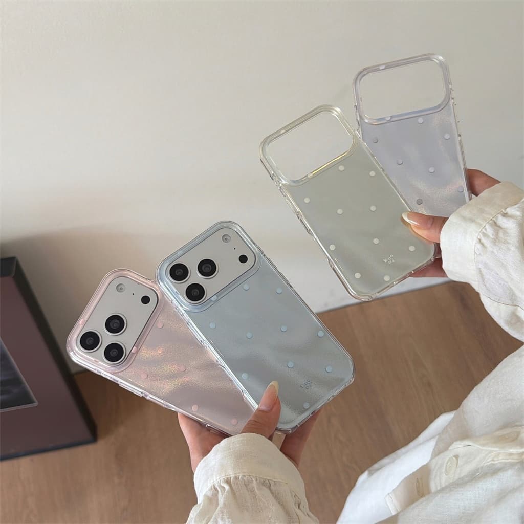 สําหรับIphone Case 17 Pro Max 16 Pro Max 15 Pro Max Flowing light powder wave Pointเคสโทรศัพท์ รูปที่ 1