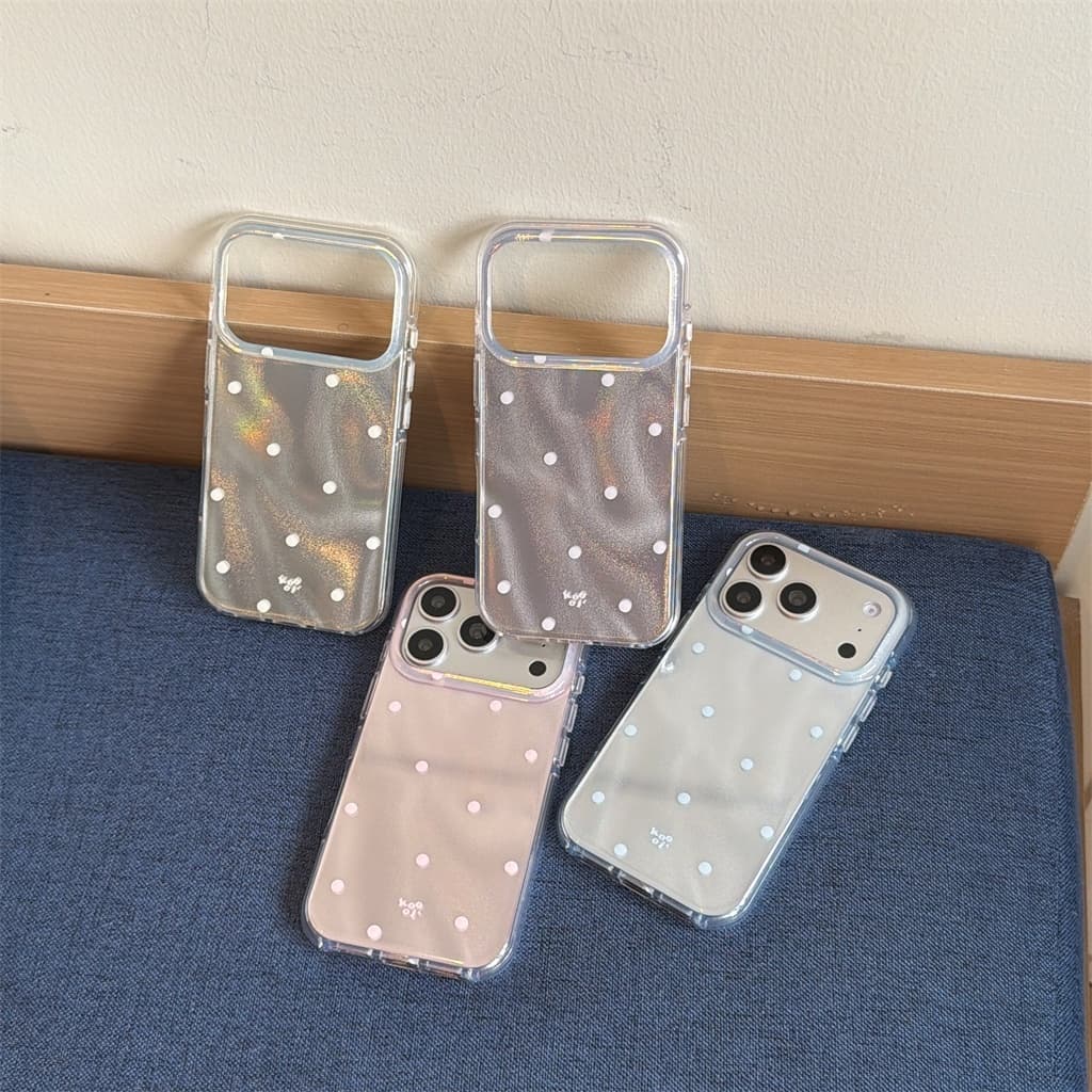 สําหรับIphone Case 17 Pro Max 16 Pro Max 15 Pro Max Flowing light powder wave Pointเคสโทรศัพท์ รูปที่ 3