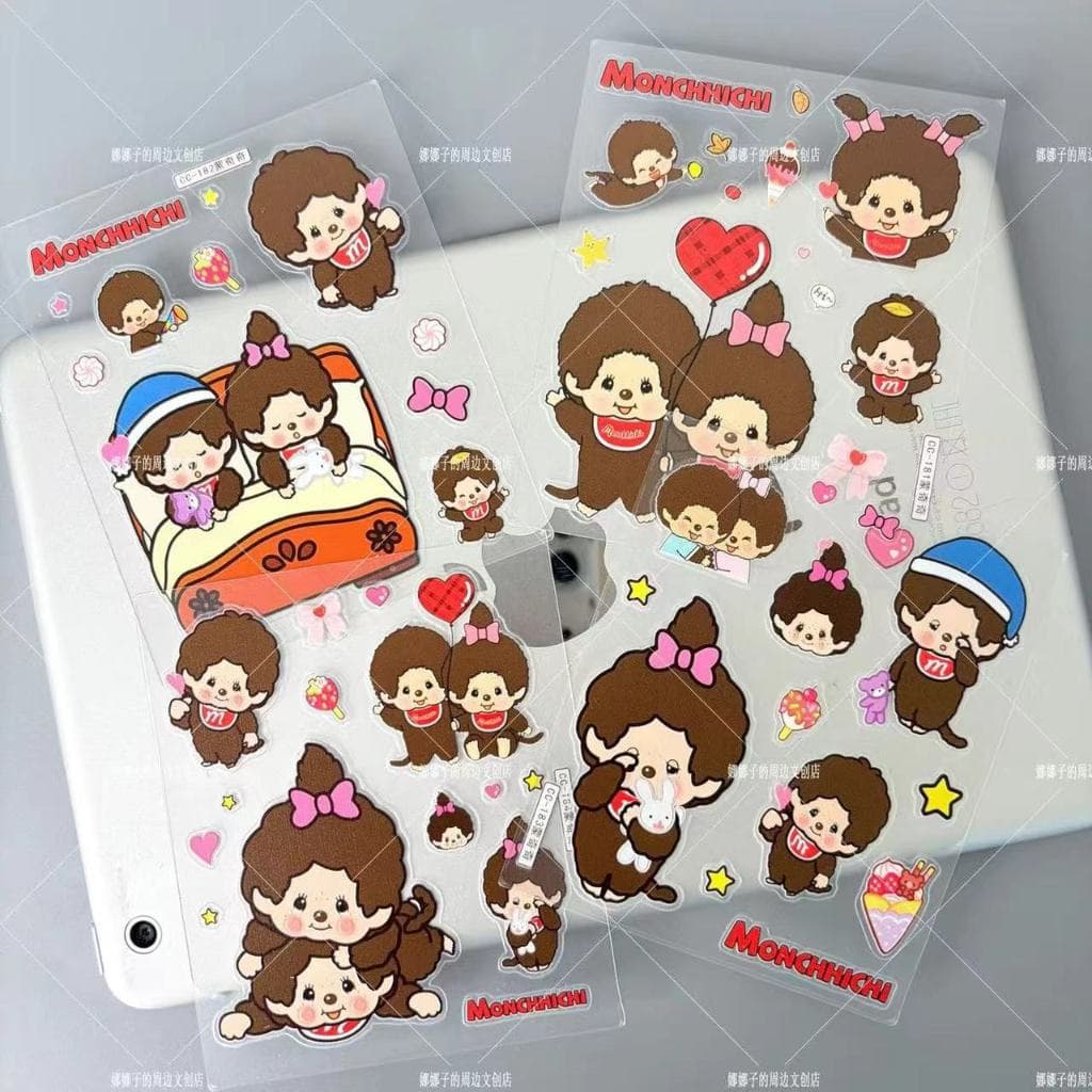 การ์ตูน Moncici 5D สติกเกอร์นูนกันน้ํา DIY โทรศัพท์มือถือกล้องขวดน้ําตกแต่ง รูปที่ 5