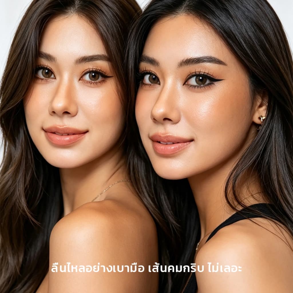 ซื้อ 1 แถม 1 JMCY อายไลเนอร์ อัลตร้าไฟน์ กันน้ำและกันเหงื่อ ป้องกันรอยเปื้อน ทำให้ดวงตาดูสดใสขึ้น สร้างลุคแต่งตาที่ดูมีมิติมากขึ้น มีอ.ย.Slim Long-Lasting Gel Eyeliner รูปที่ 5