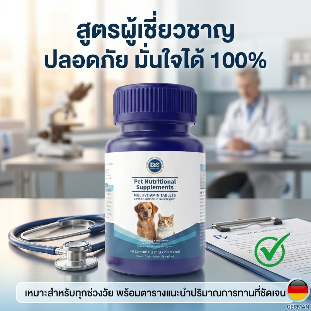 วิตามินสุนัข-แมว 200 เม็ด แก้ปัญหาเบื่ออาหาร ขนร่วง บำรุงร่างกายให้แข็งแรง โตไว เม็ดเคี้ยวง่าย กลิ่น รูปที่ 3