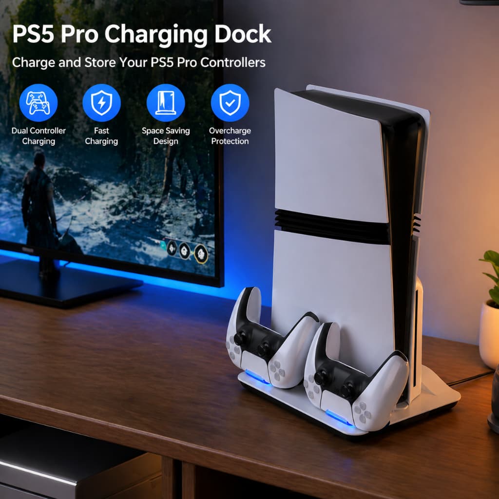 DOBE แท่นระบายความร้อนอเนกประสงค์พร้อมชาร์จ สำหรับ PS5 Pro/PS5 Slim/PS5 รูปที่ 2