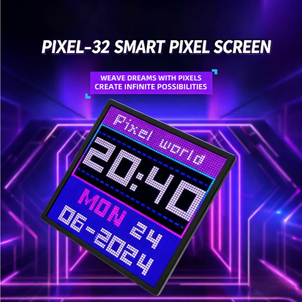 Led Matrix Pixel Display สมาร์ทหน้าจอ APP ควบคุมโปรแกรม Night Light Digital Pixel กรอบรูปเกมตกแต่งห้องตารางโคมไฟ รูปที่ 6