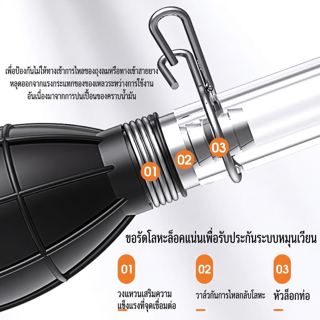 ปลาค็อดปั๊มมือ, ปั๊มมือ, ท่อดูดน้ํามัน, ท่อดูด, ประเภทปั๊มมือ, พร้อมท่อ, ดูดน้ํา, ดูดน้ํามัน, 2 เมตร รูปที่ 6